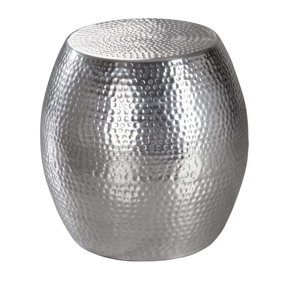 Table d'appoint en aluminium, argenté