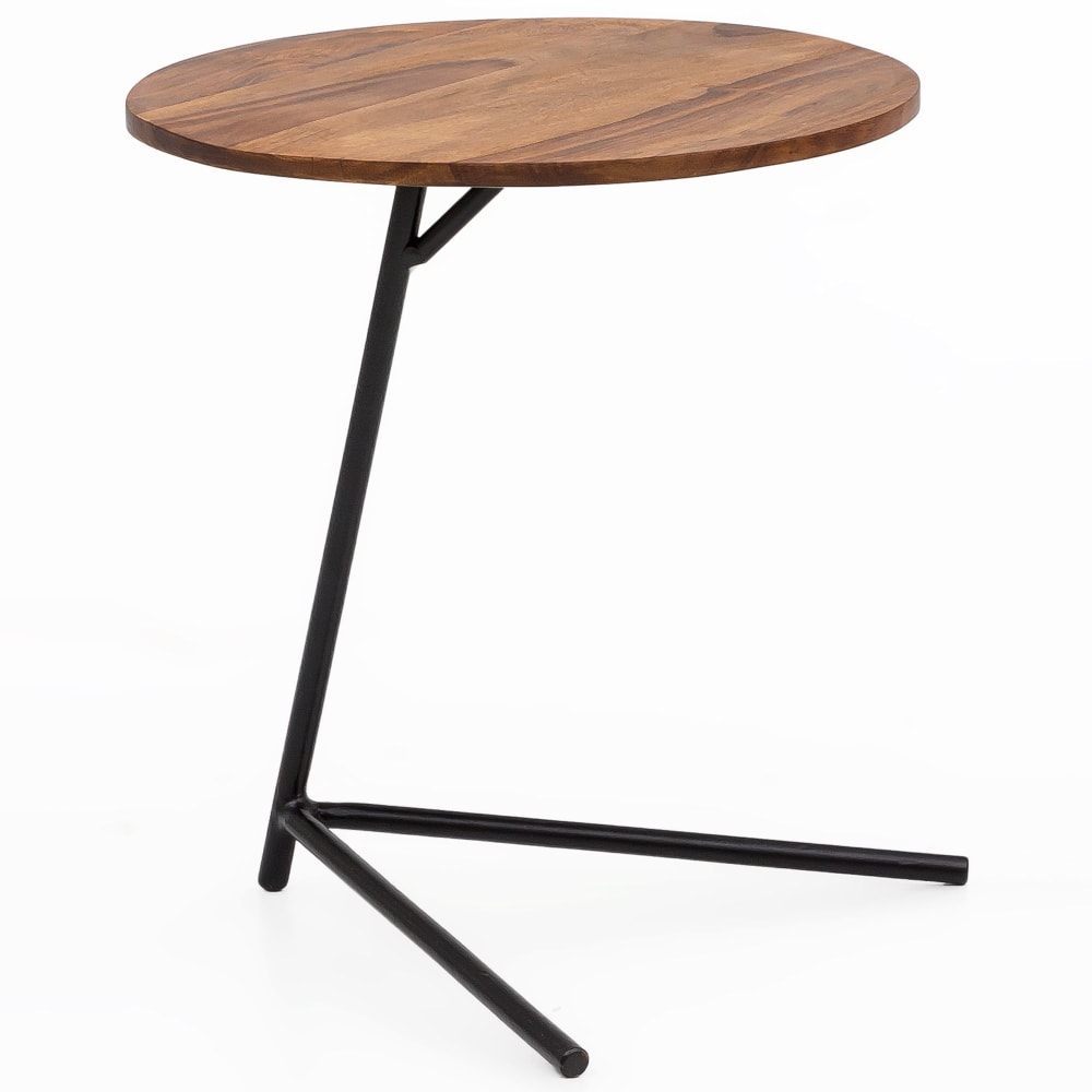 Table d'appoint en bois massif de sheesham, marron Table d'appoint en bois massif de sheesham, marron