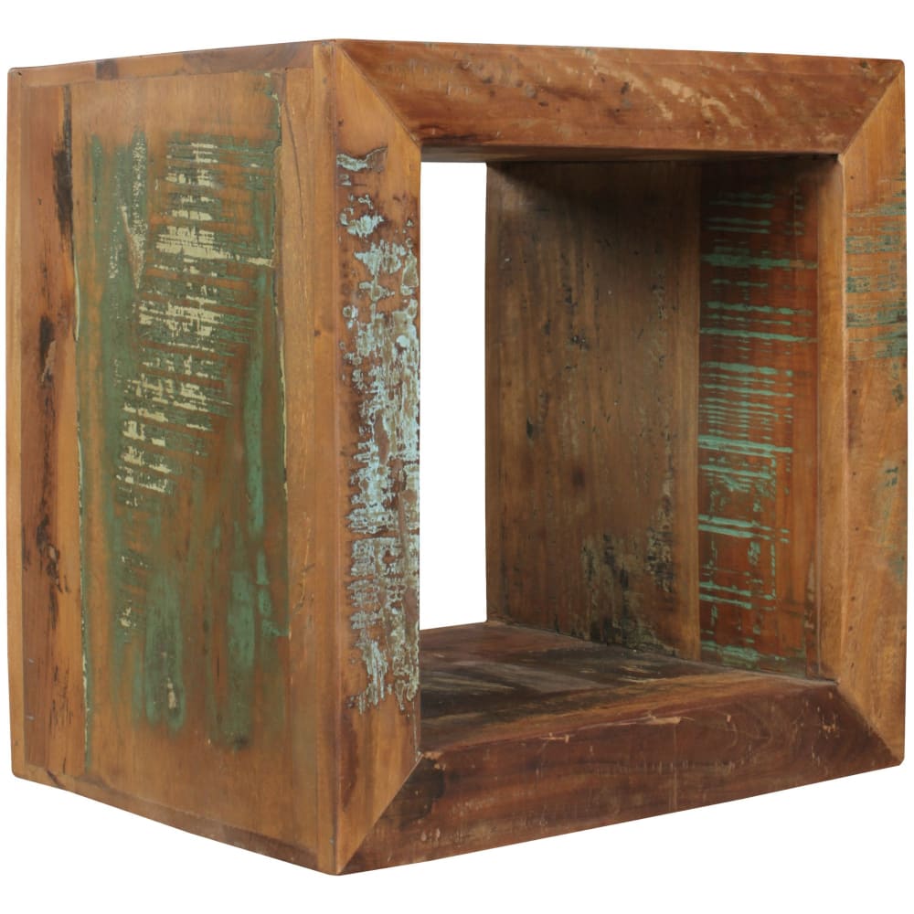 Table d'appoint en bois massif de manguier, marron