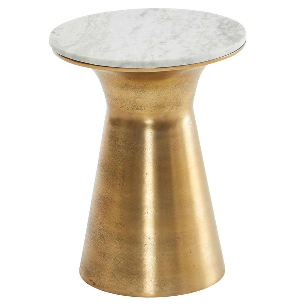 Table d'appoint en marbre, blanc Table d'appoint en marbre, blanc