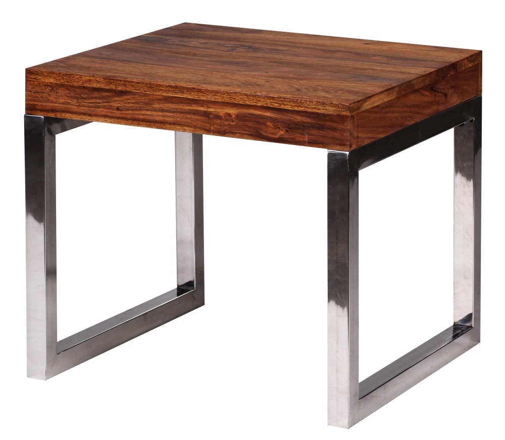 Table d'appoint en bois massif de sheesham, marron Table d'appoint en bois massif de sheesham, marron
