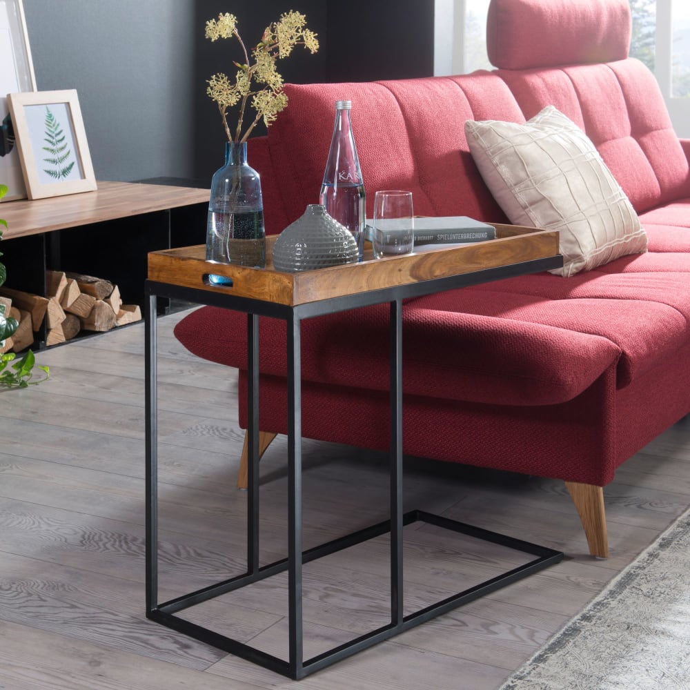 Beistelltisch aus Sheesham Massivholz, Braun - Maisons Du Monde