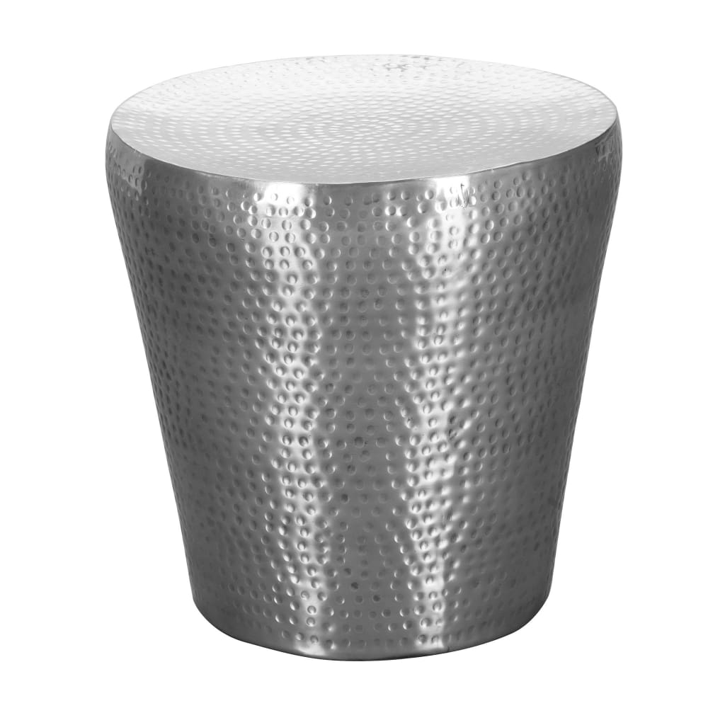 Table d'appoint en aluminium, argenté