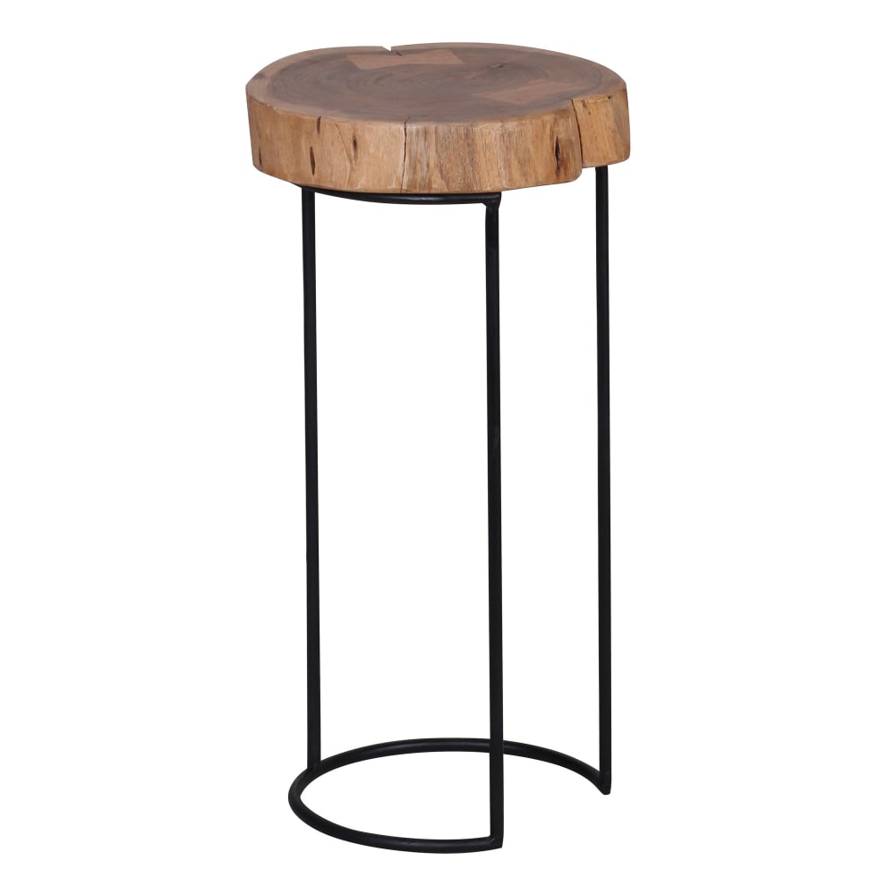 Table d'appoint en bois massif d'acacia, marron