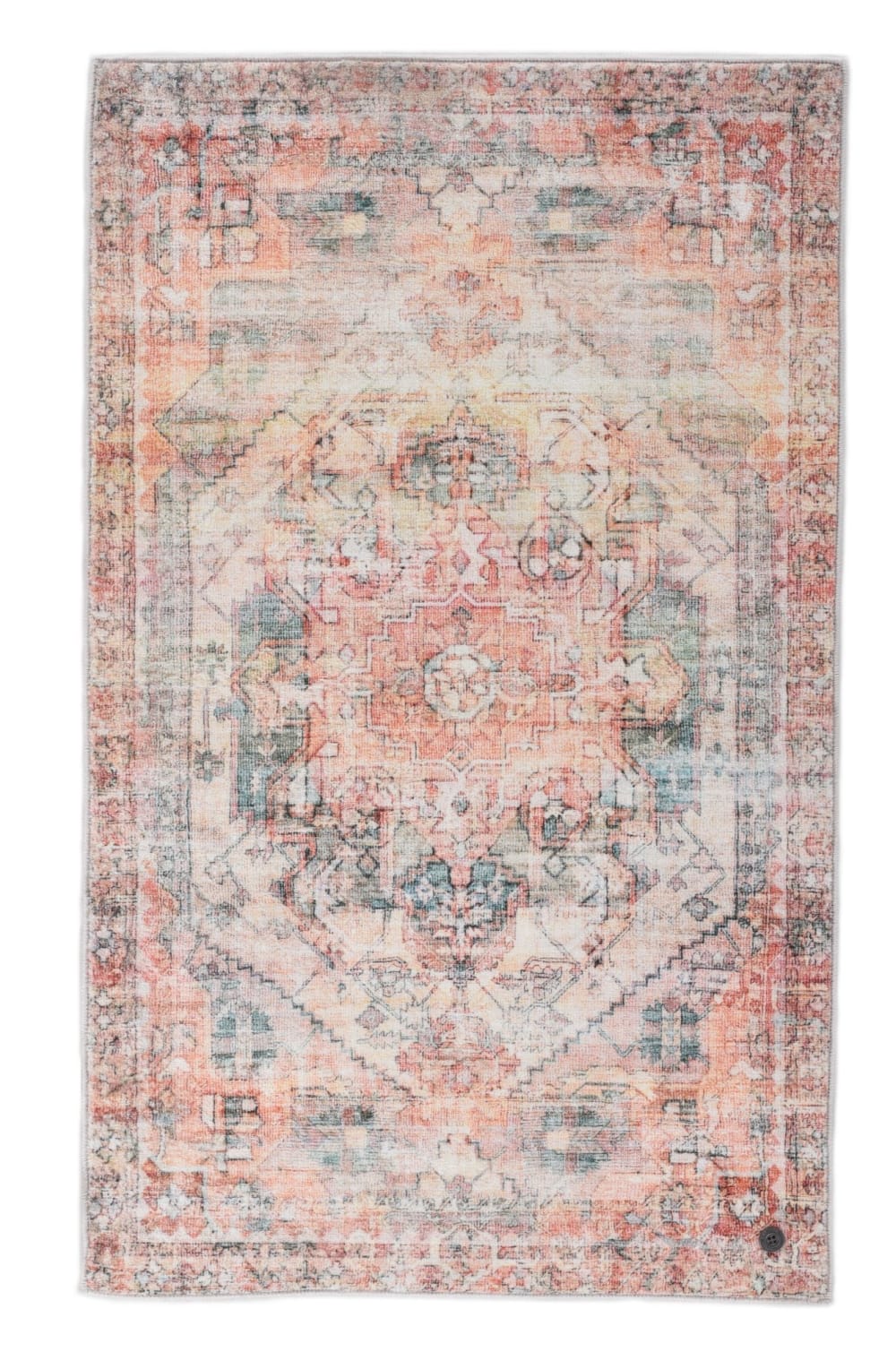 Tapis de bain vintage imprimé à la machine multicolore 60x100 cm