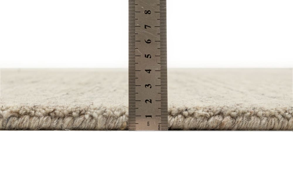 Tapis chiné tissé à la main gris et beige 70x140 cm — vue 4