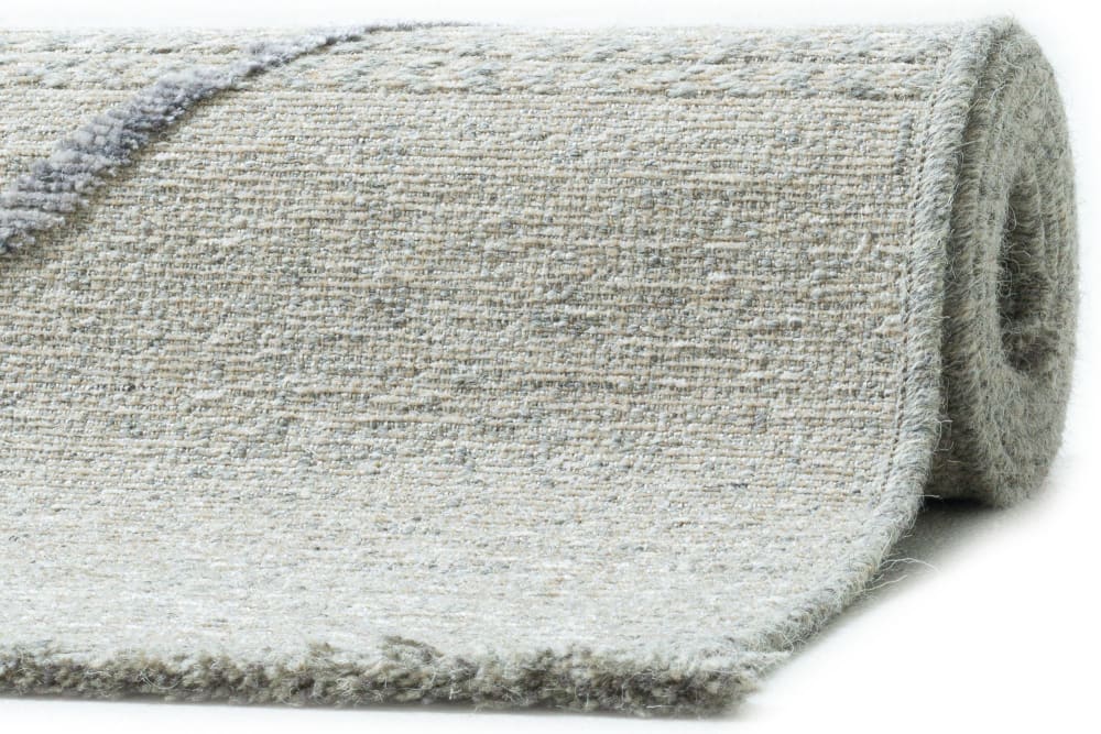 Maschinengewebter Teppich aus Wolle und Viskose Natural 120x170