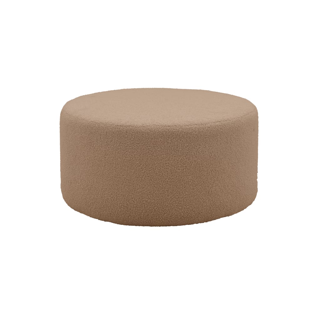 Pouf tissu bouclette marron l 70 cm — Beyit