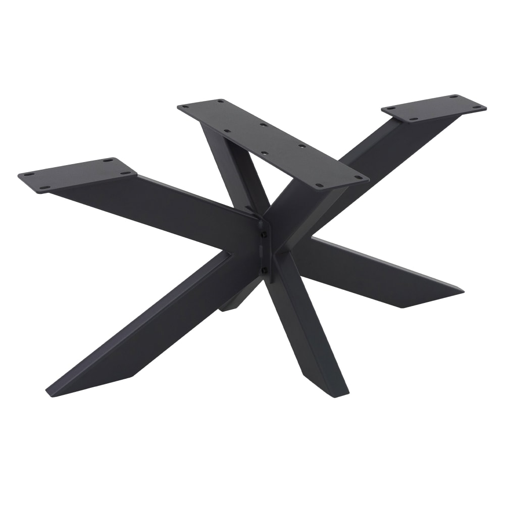 ML-Design Tischgestell Spider 98x58x43 cm Schwarz aus Stahl X-Design Schwarz Metall