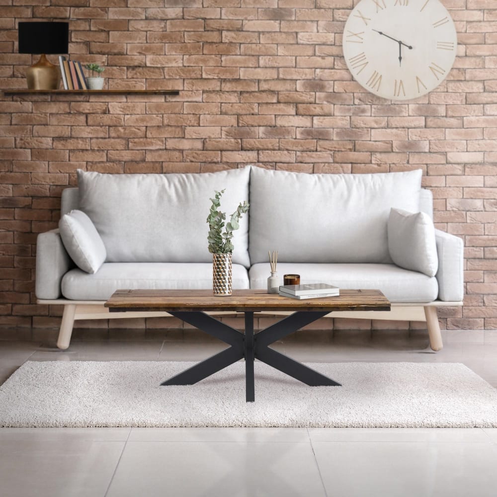 Tischgestell Spider 98x58x43 cm Schwarz aus Stahl X-Design -