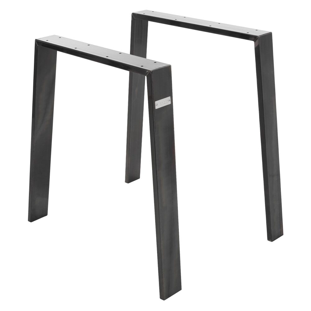 ML-Design Tischbeine 2er Set Loft 75 x 72 cm Industrial vintage, Stahl, U-Form Grau Metall