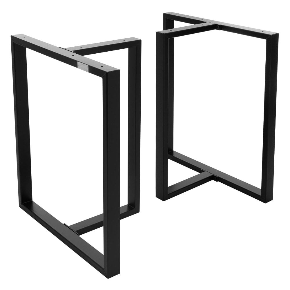 ML-Design Tischbeine 2er Set T-Form 60x72 cm Schwarz aus Stahl Industrial 5x4 cm Schwarz Metall