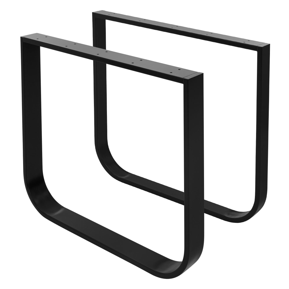 ML-Design Tischbeine 2er Set 80xH72 cm, Schwarz, X-Form, aus Stahl, Industrial Schwarz Metall