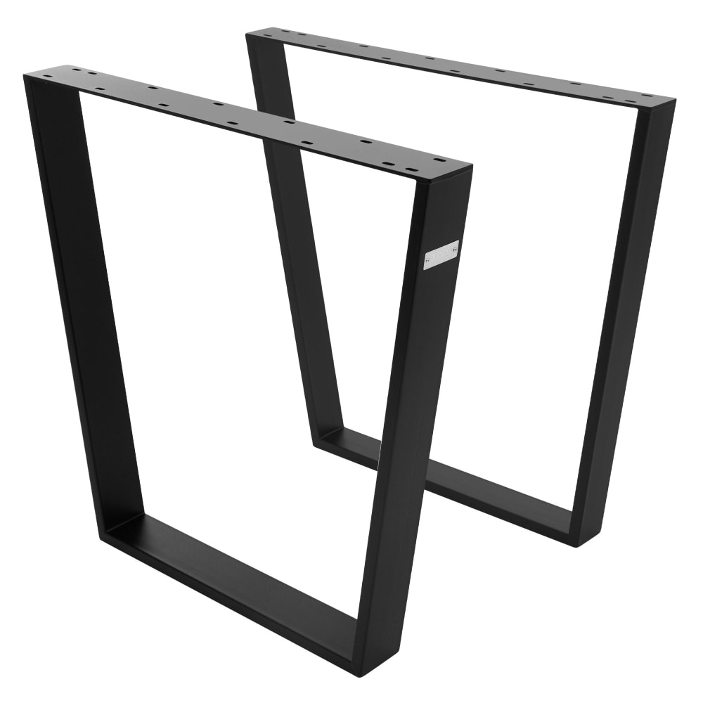 ML-Design Tischbeine 2er Set V-Form 75x72 cm Schwarz Stahl Industrial 8x2 cm Schwarz Metall
