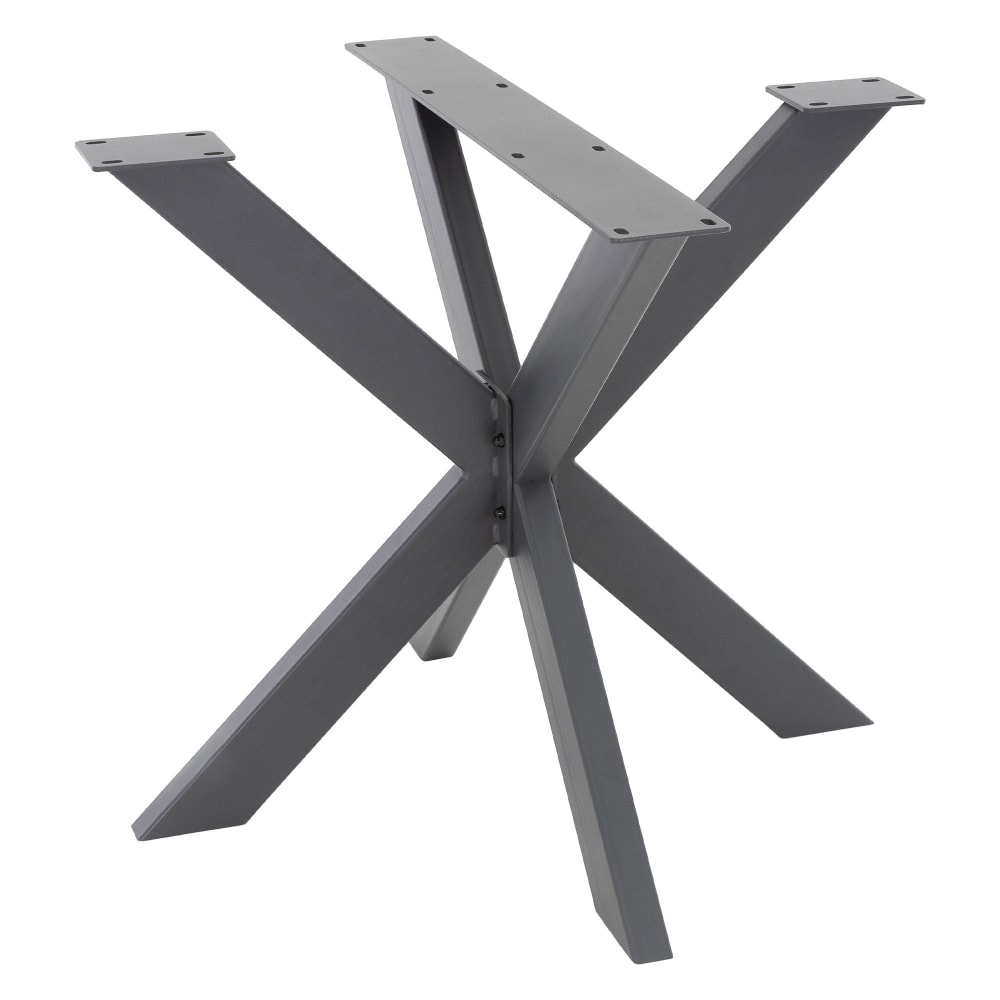ML-Design Tischgestell Spider 85 x 85 x 71 cm, Anthrazit, X-Design, aus Stahl Grau Metall