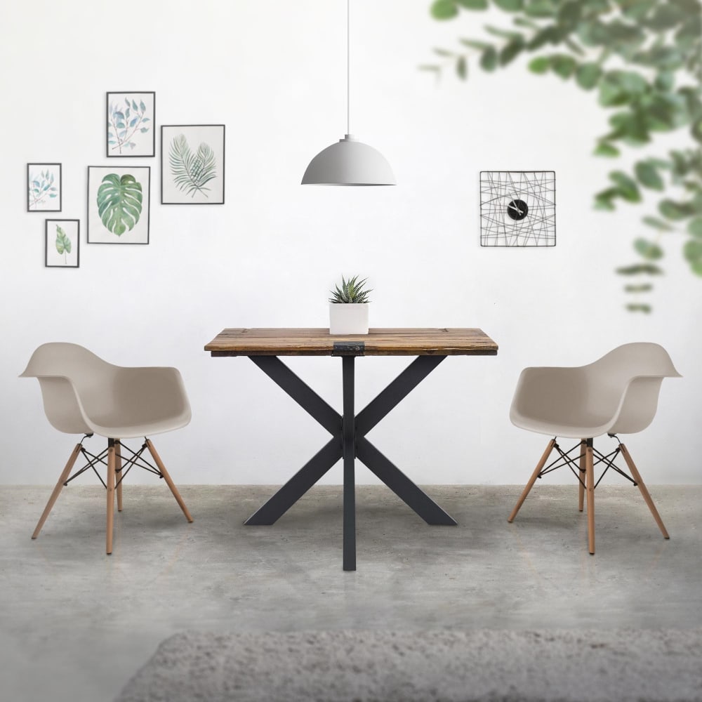Tischgestell Spider 85 x 85 x 71 cm, Schwarz, X-Design, aus Stahl