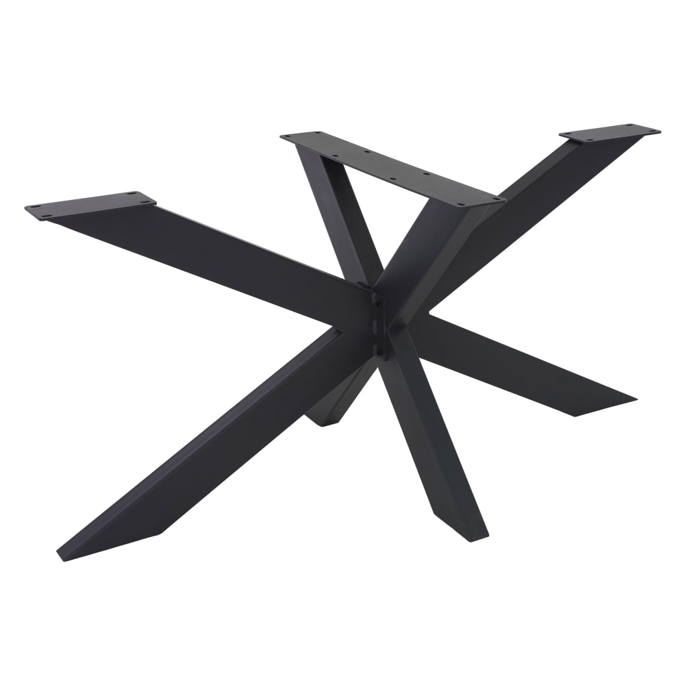 ML-Design Tischgestell Spider 120 x 78 x 71 cm, Schwarz, X-Design, aus Stahl Schwarz Metall