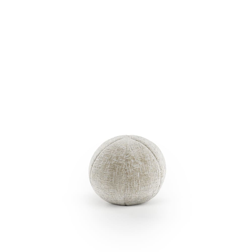 Maison de Reve Zierkissen aus Chenille-Stoff, Durchmesser 13 cm Beige Stoff