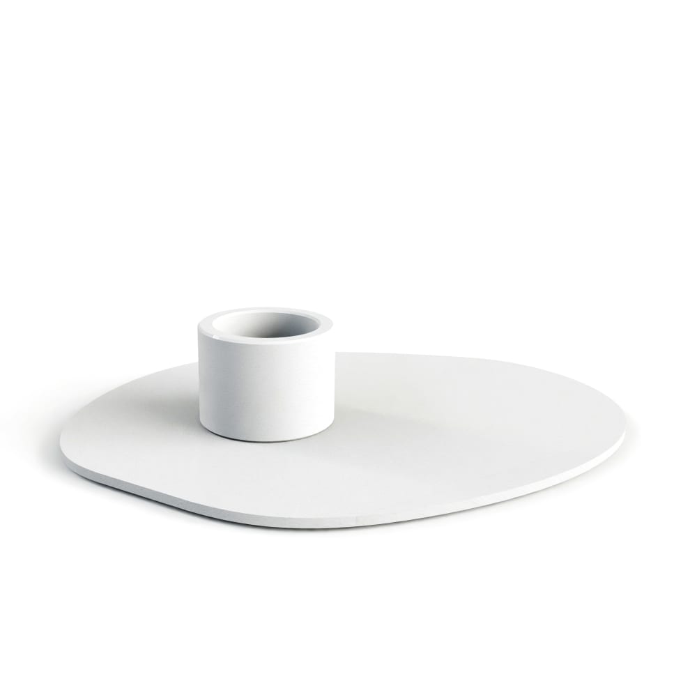 Bougeoir en métal, magnétique blanc, 10x13 cm