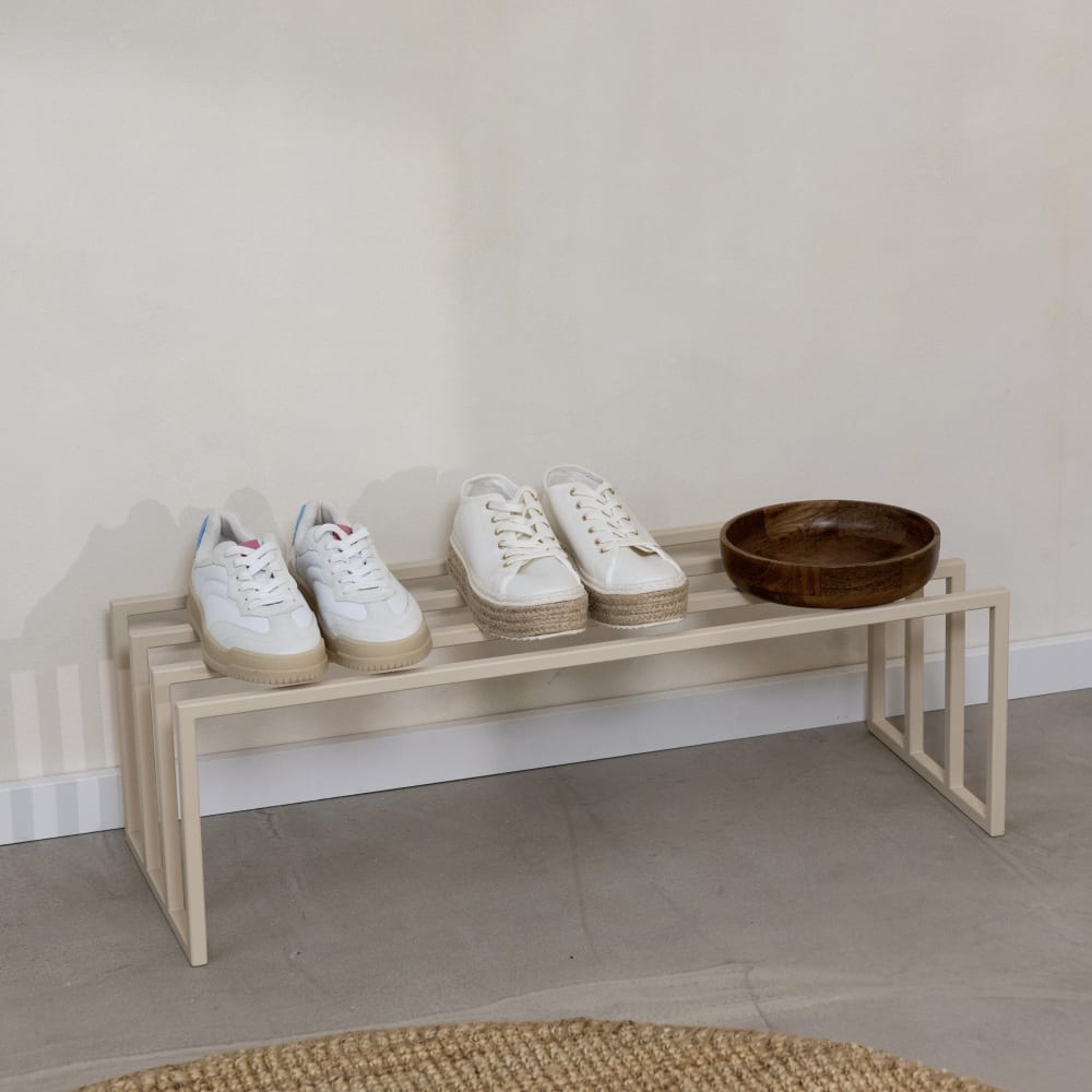 Schuhregal aus Metall, 80 x 30 cm, beige - Maisons Du Monde
