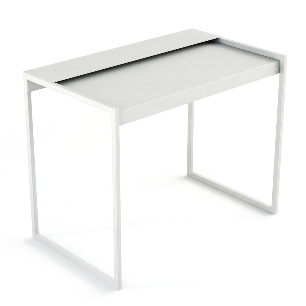 bureau en acier blanc,