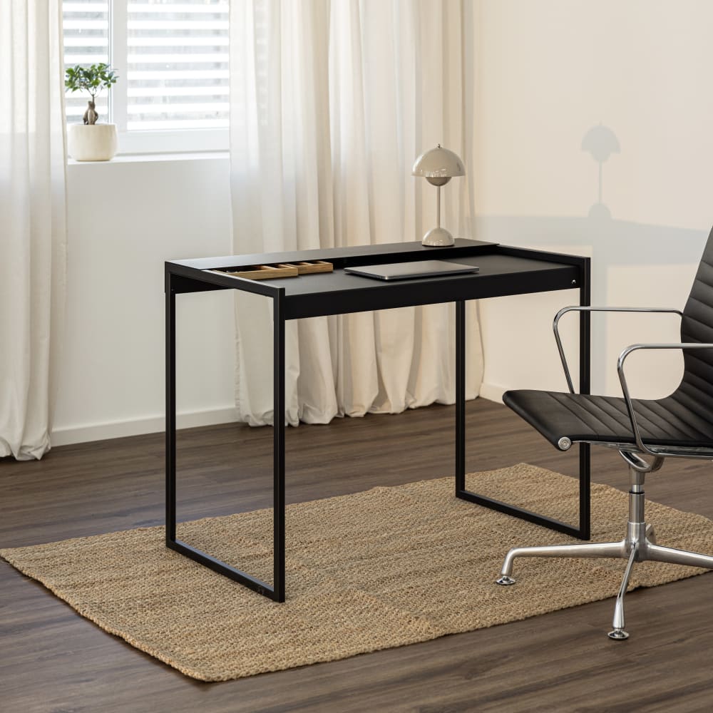 Schreibtisch aus Metall, 100x79x60 cm, schwarz - Maisons Du Monde
