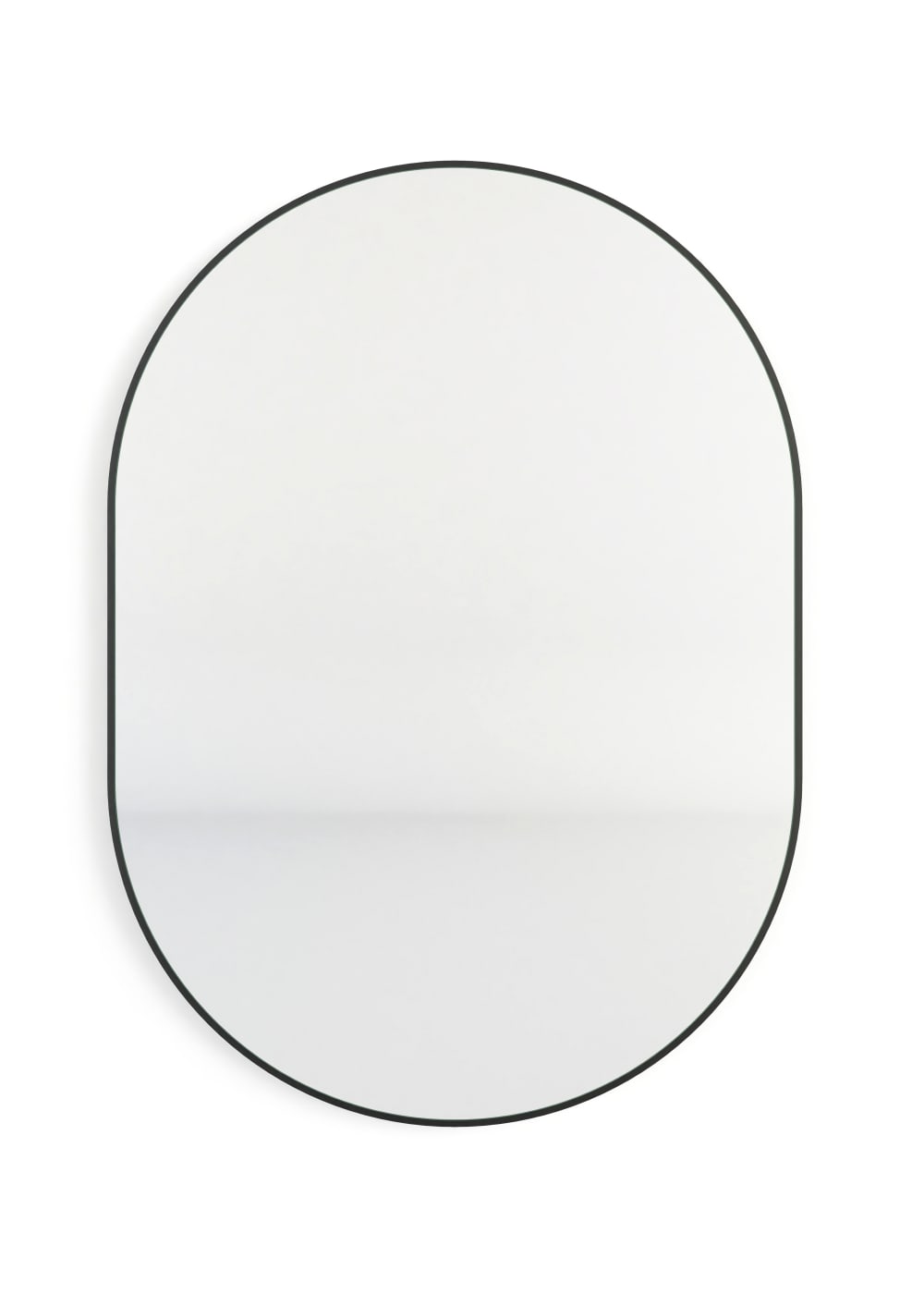 Miroir mural en acier noir, 75x41 cm