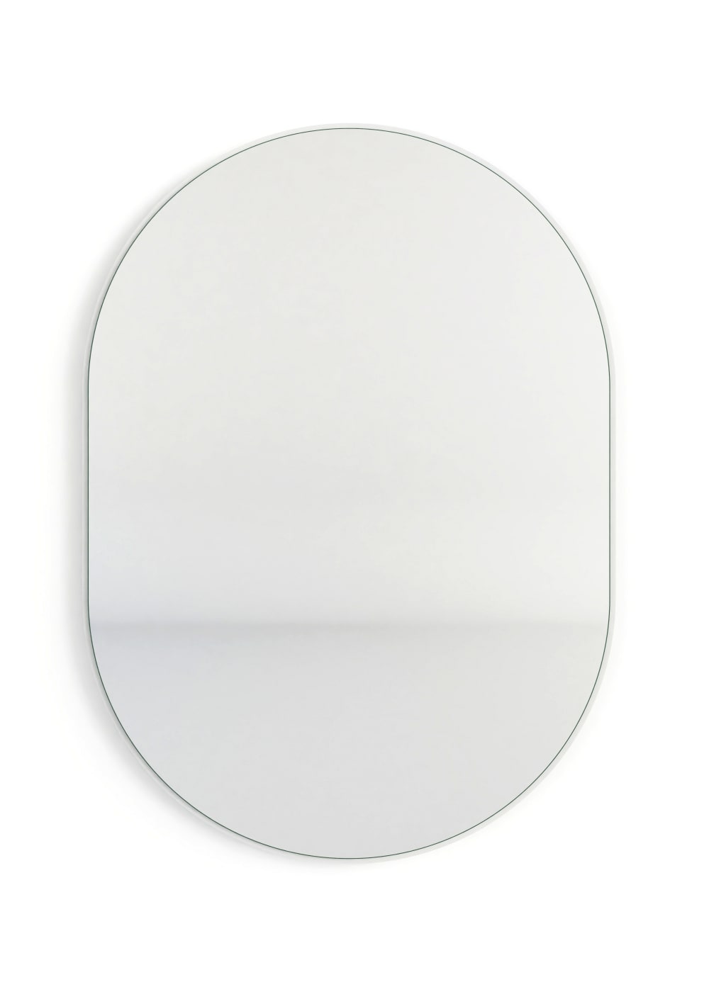 Miroir mural en acier blanc, 75x41 cm