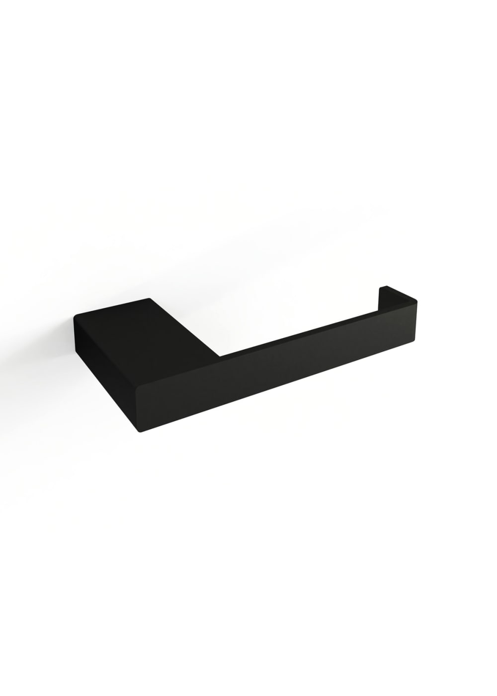 Porte-serviette de toilette en acier noir, 15x8x2 cm — Beyit