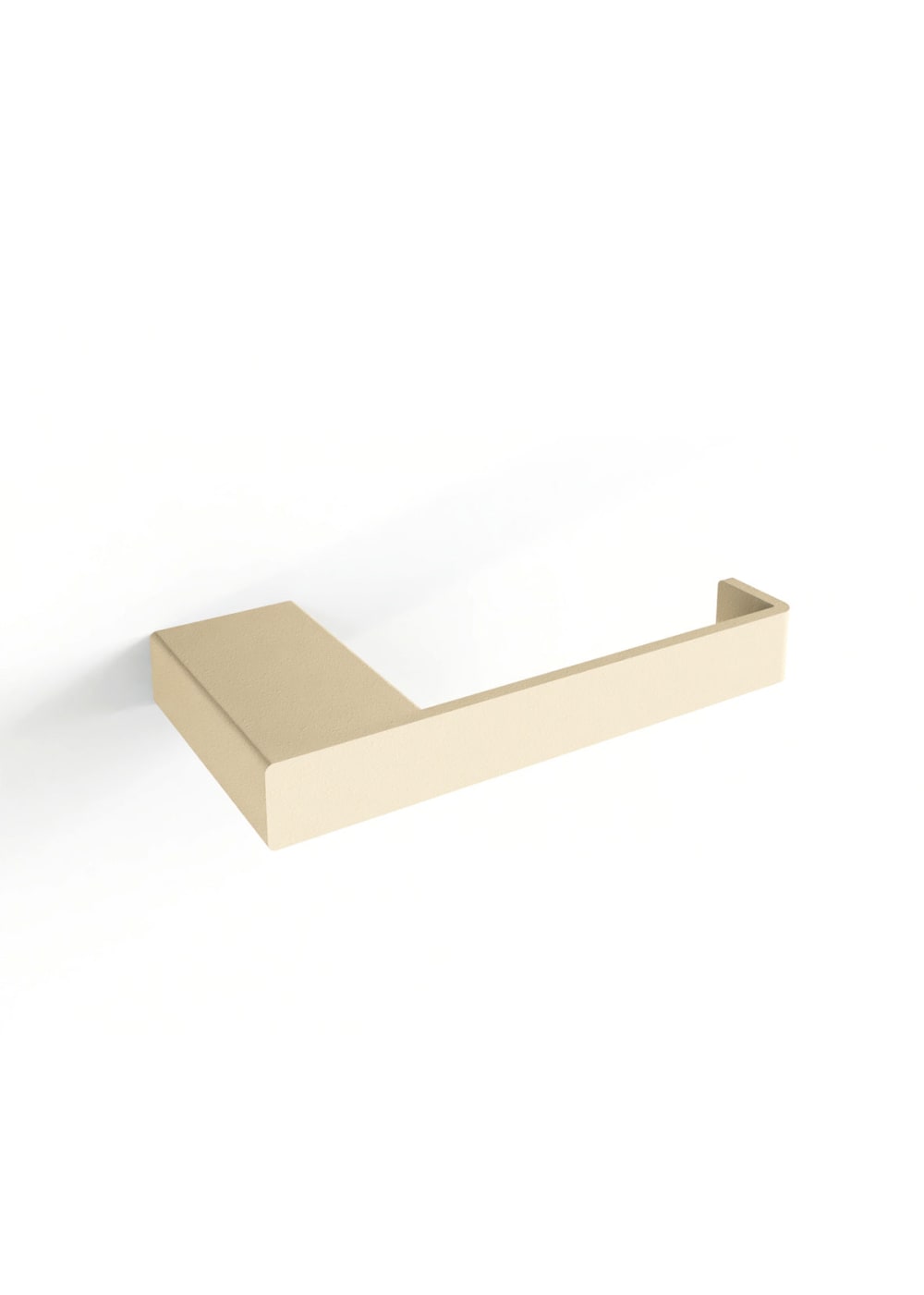 Porte-serviette de toilette en acier beige, 15x8x2 cm