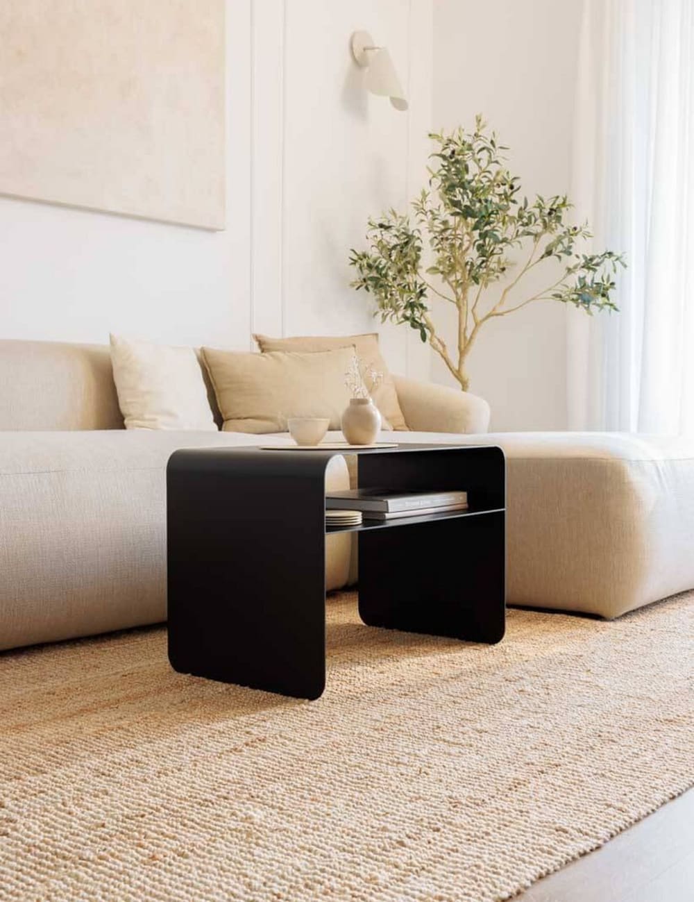 Moderne Beistelltisch aus schwarzem Metall - Maisons Du Monde
