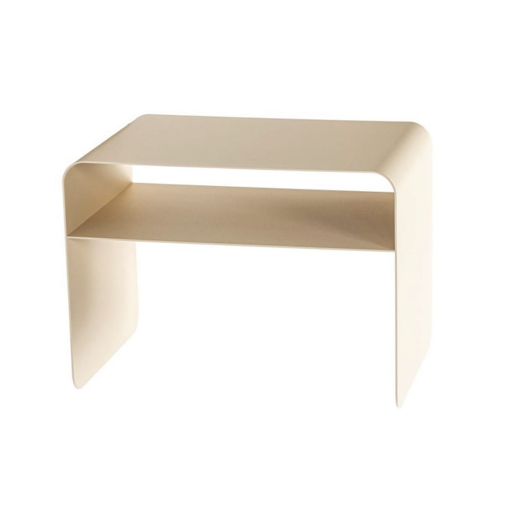 Table d'appoint moderne en acier beige — Beyit