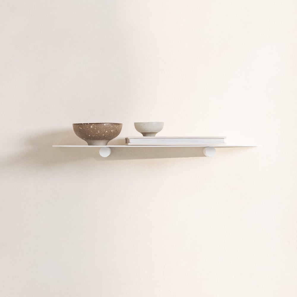 Etagère murale aus Metall  blanc 17 x 40 cm