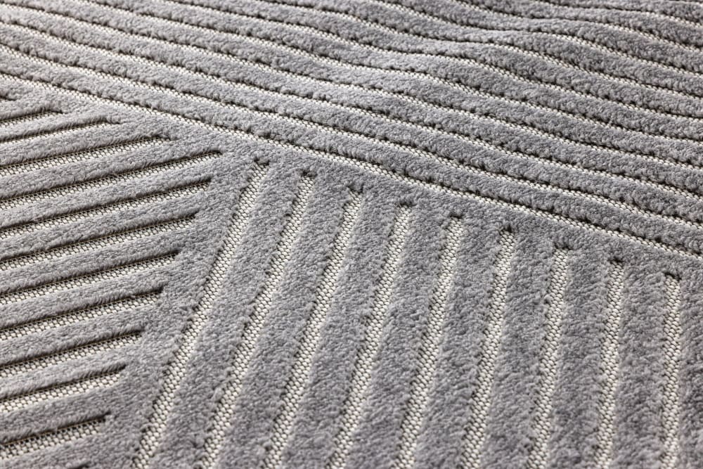 Tapis 200x290cm avec motifs en tissu ROAN tissu gris 200x290x2cm — vue 4