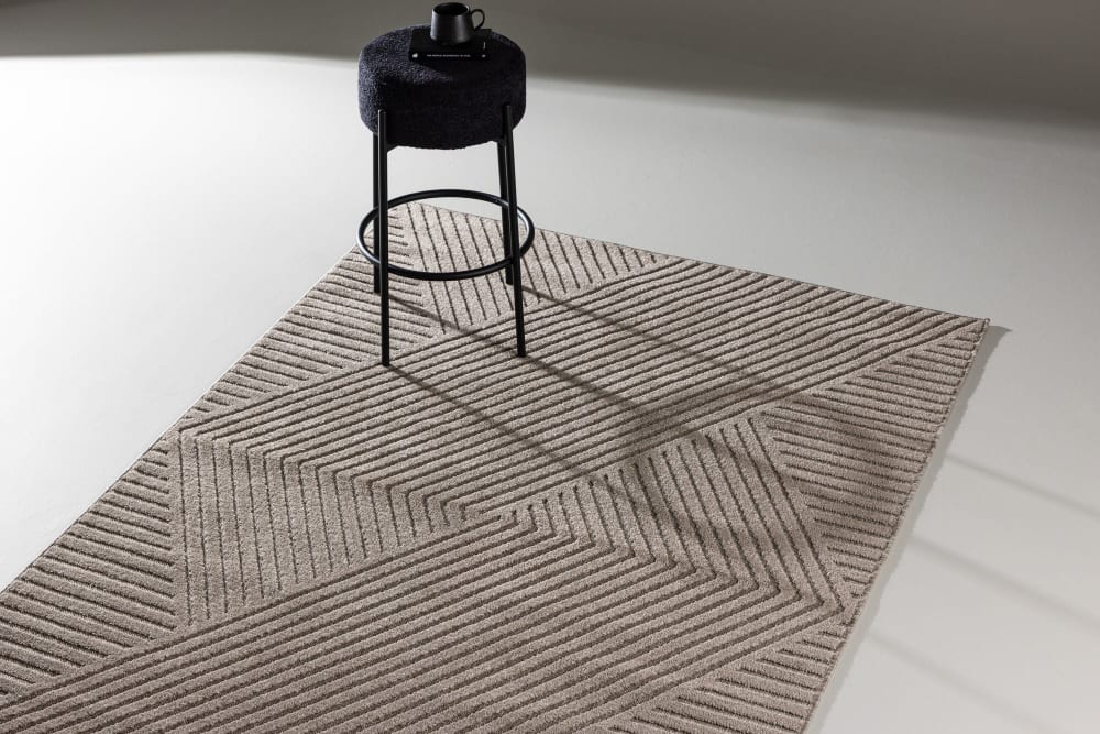 Tapis 200x290cm avec motifs en tissu ROAN tissu marron 200x290x2cm — vue 3
