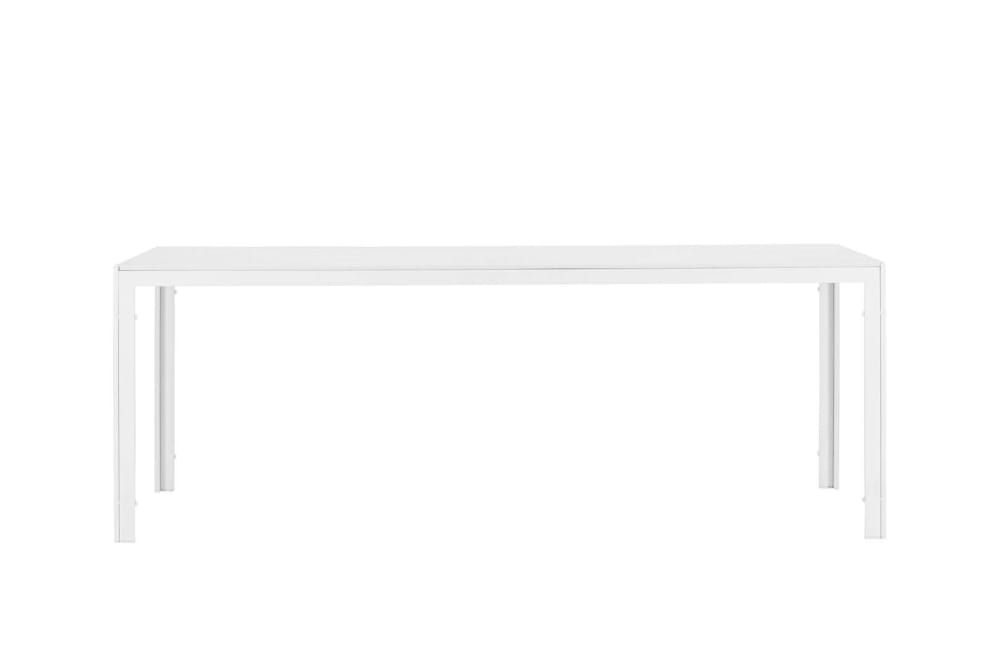 Table de jardin 205x90cm - blanc