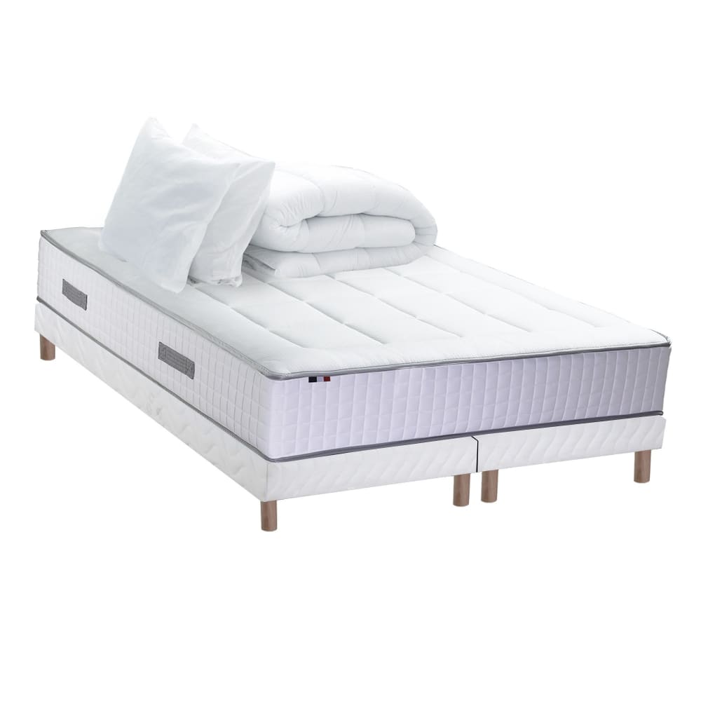 Ensemble matelas mémoire de forme sommier et couette 2x90x200 Ensemble matelas mémoire de forme sommier et couette 2x90x200