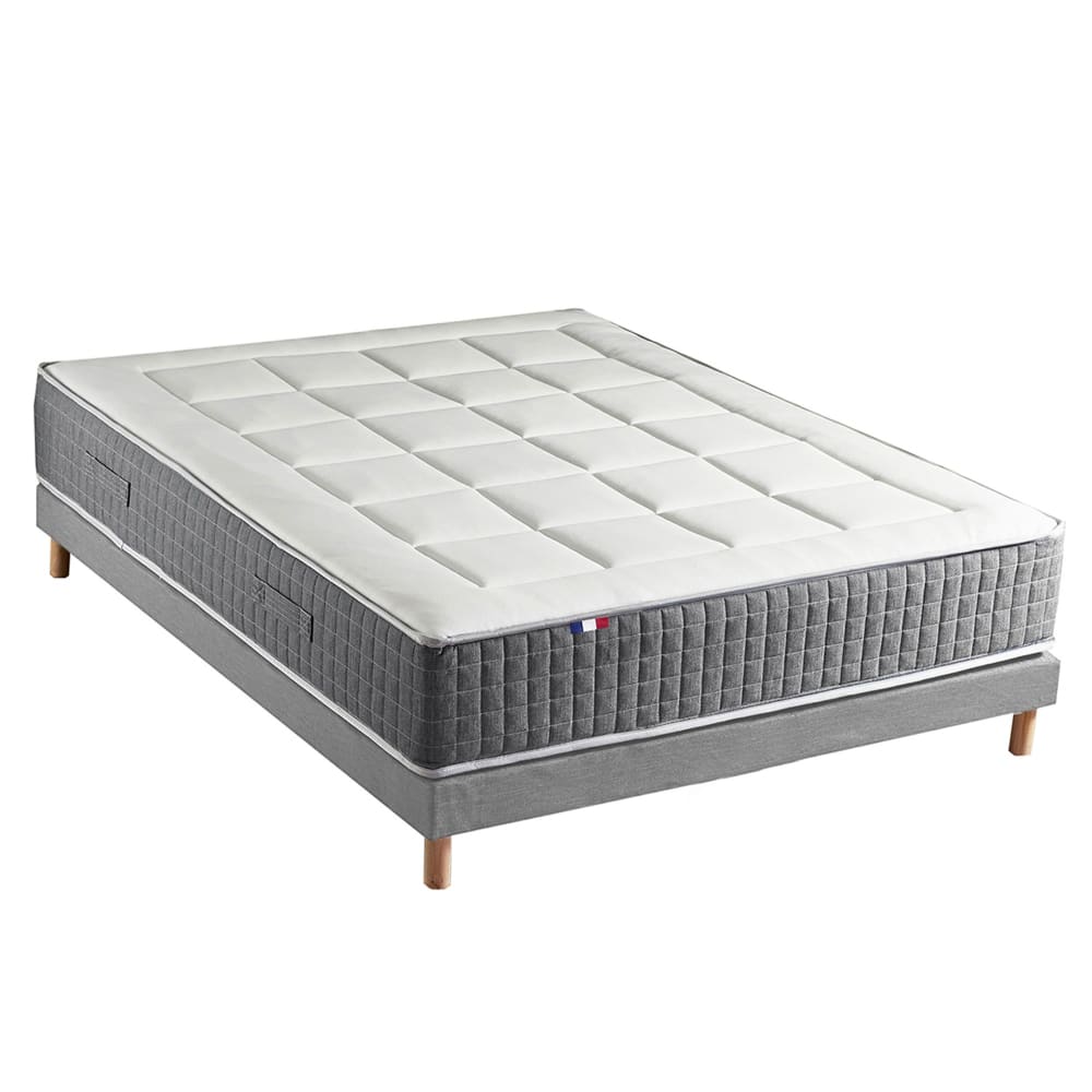 Ensemble matelas ressort 7 zones et sommier 140x190