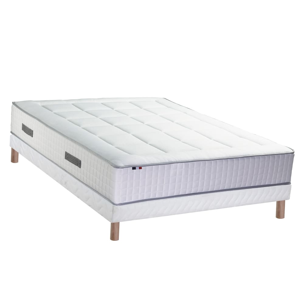 Ensemble matelas ressorts 7 zones sommier 140x190