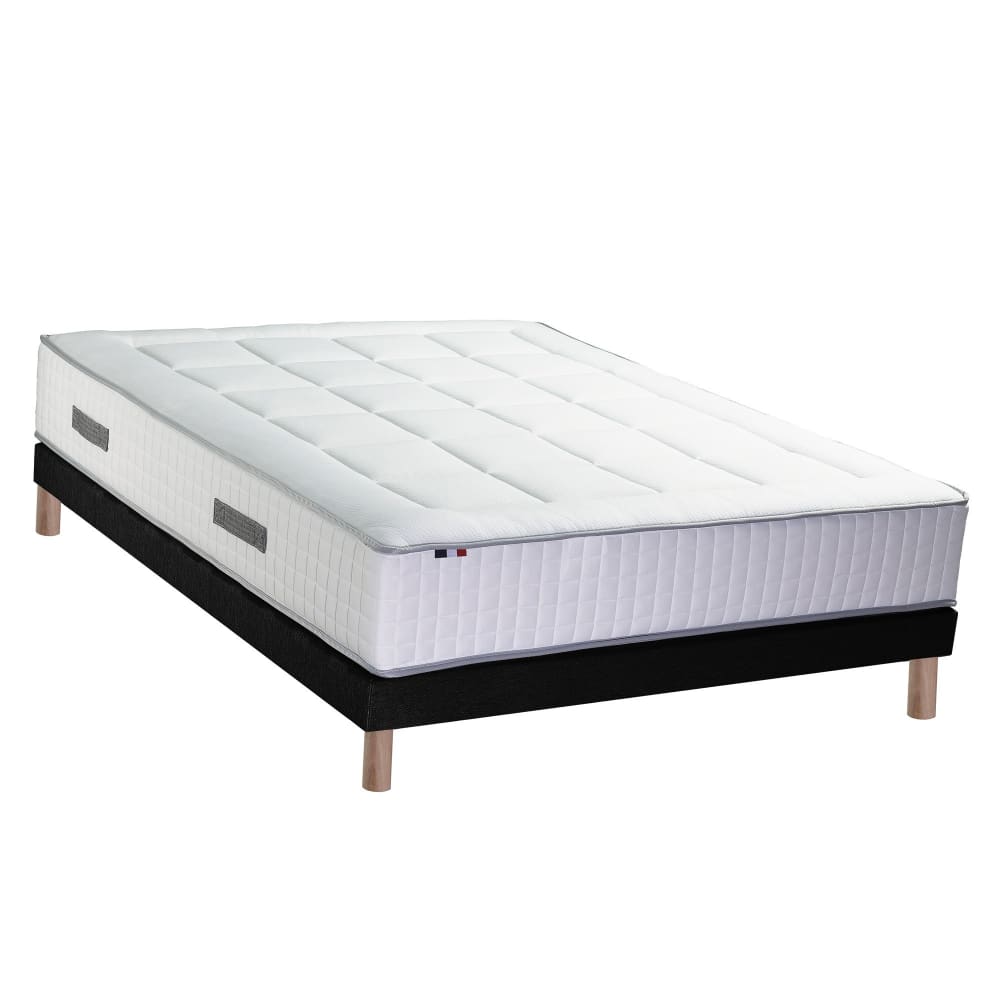 Ensemble matelas ressorts 7 zones sommier 160x200