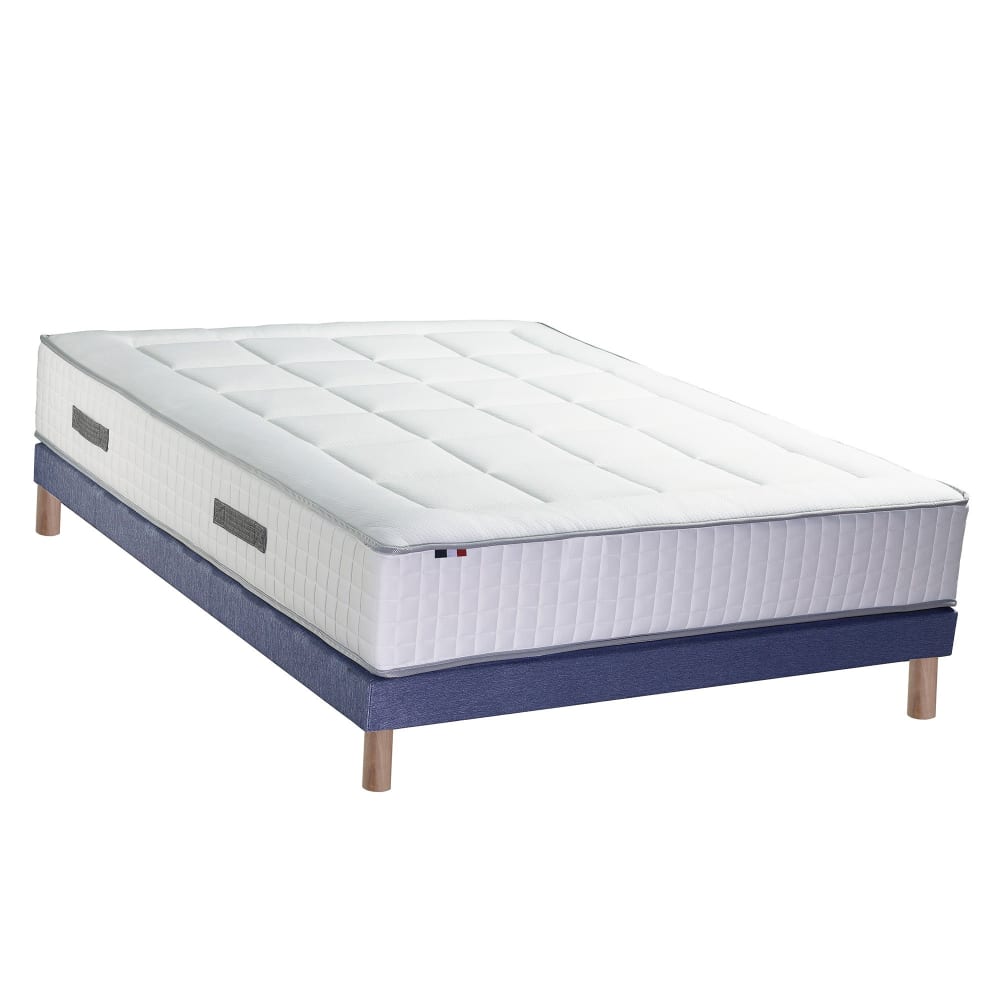 Ensemble matelas ressorts 7 zones sommier 140x190