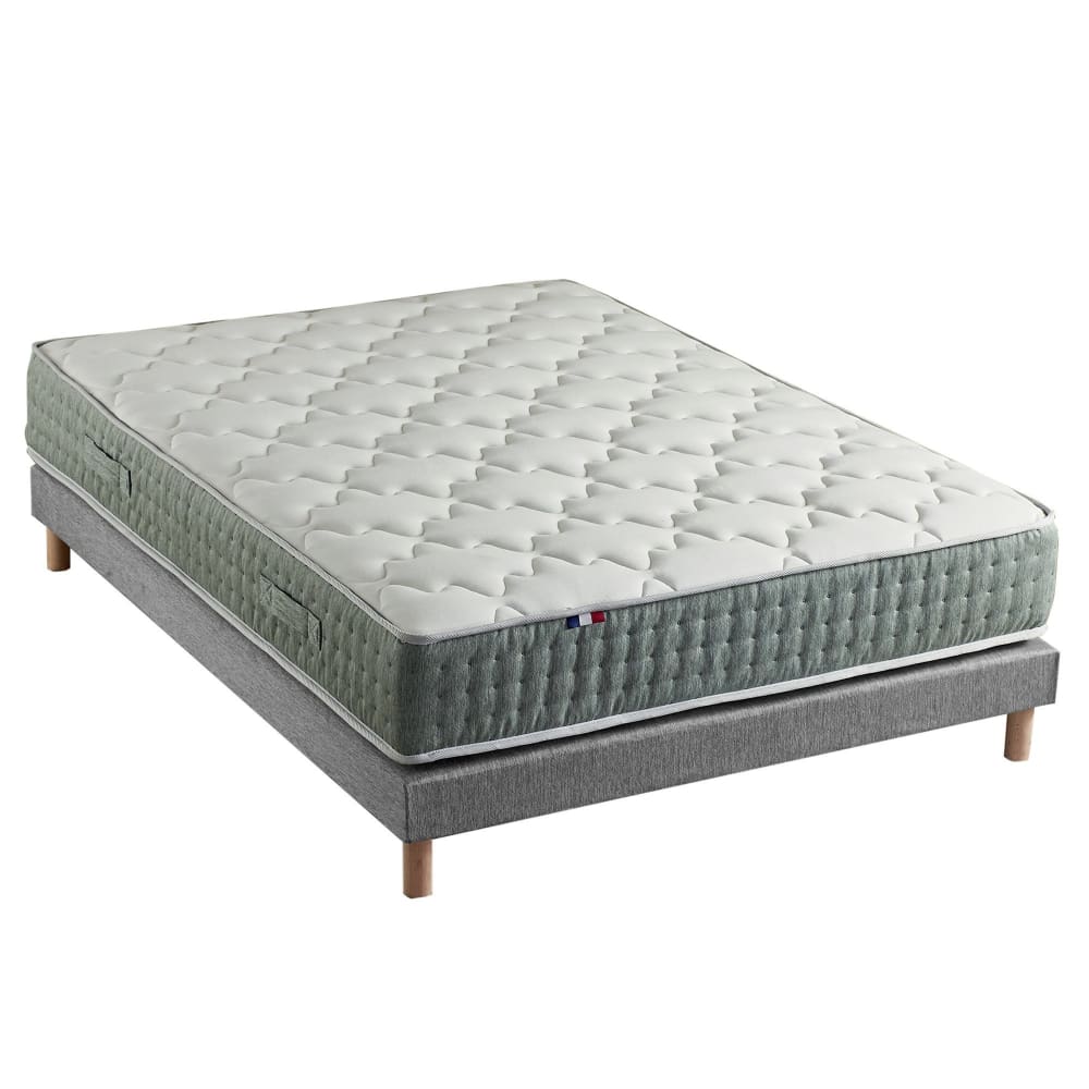 Ensemble matelas ressort - 140 gris