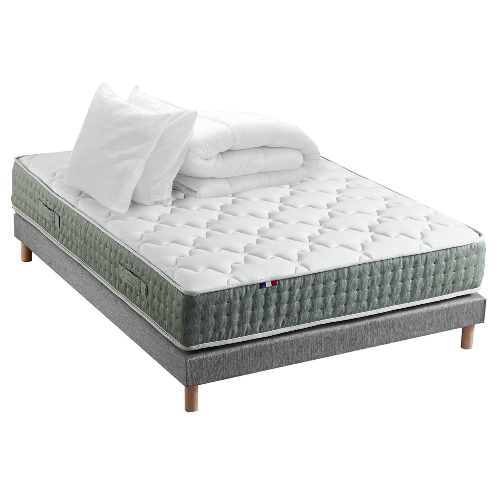 Matelas ressort 7 zones - 140 gris