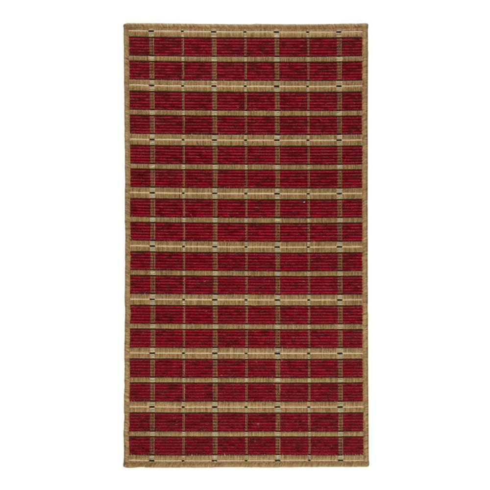 Tapis tissé à rayures rouge 60x110 — vue 4