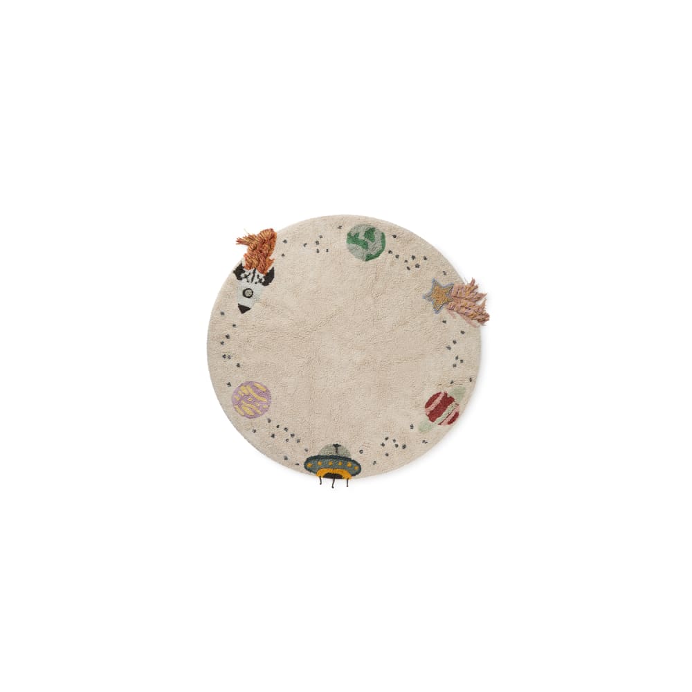 Lorena Canals Waschbarer Teppich Interstellar Journey BEIGE BAUMWOLLE Kinder