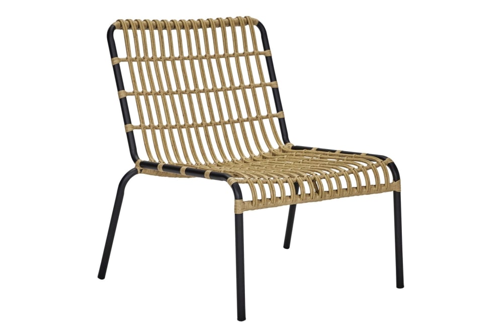 Chaise de jardin en osier clair