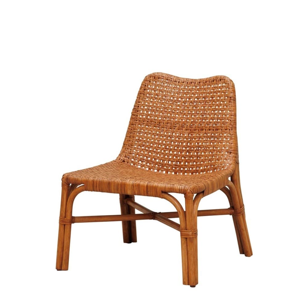 Silla de ratán marrón