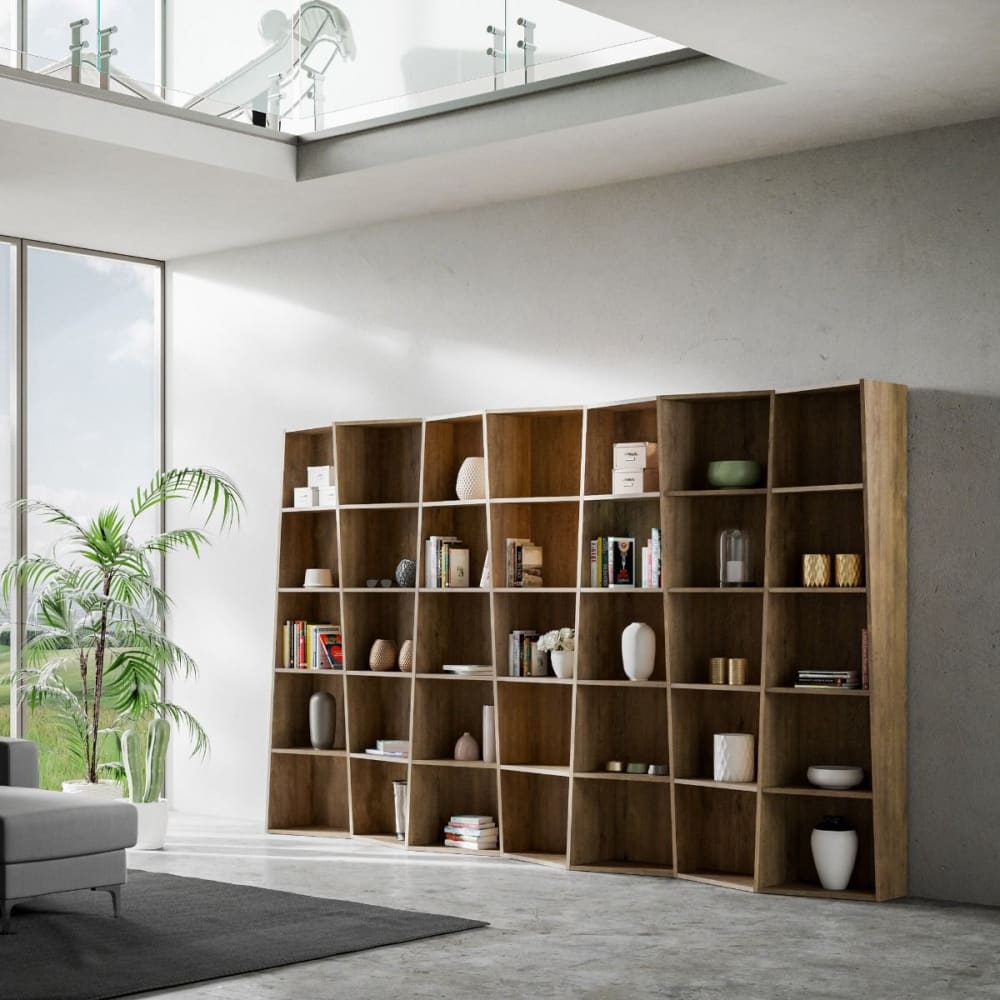 Modernes Bücherregal Trek 7 Module Nussbaum - Maisons Du Monde