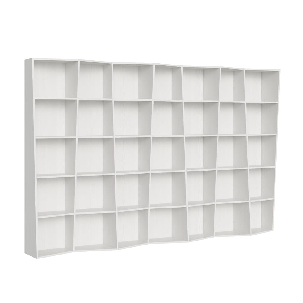 Itamoby Modernes Bücherregal 7 Module Esche weiß style modern - Spanplatte