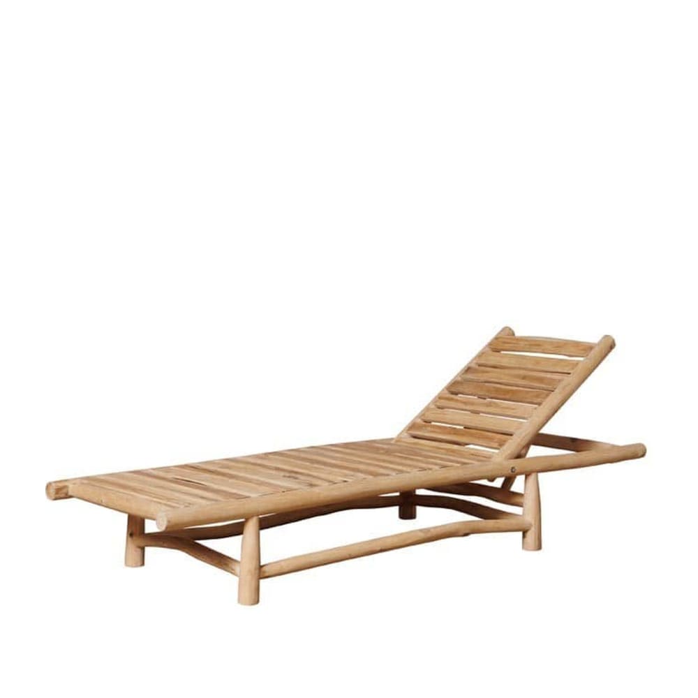 Tumbona de jardín de teca beige